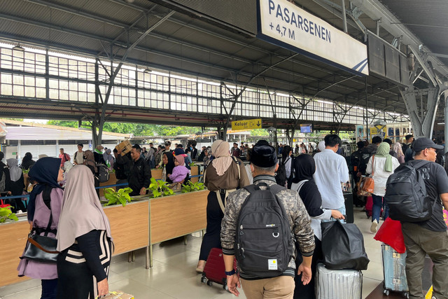 Ilustrasi mudik menggunakan kereta api.  Foto: KAI