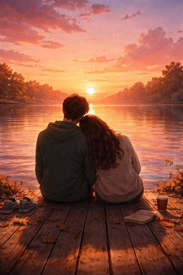 Ilustrasi dibuat menggunakan kecerdasan buatan (AI) yang menggambarkan suasana senja sebagai simbol perpisahan.