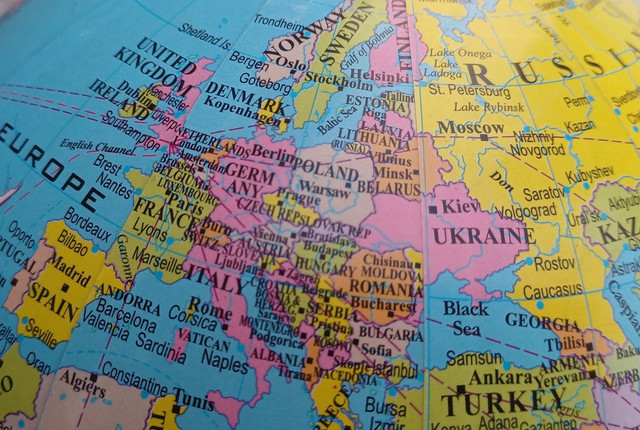 Ilustrasi peta Eropa. Foto: syeddilaver/Shutterstock