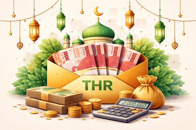 Ilustrasi THR. Foto: Dok. ChatGPT