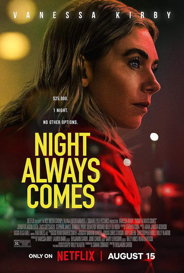 Poster dan pemeran dalam film Night Always Comes (Sumber: Netflix)