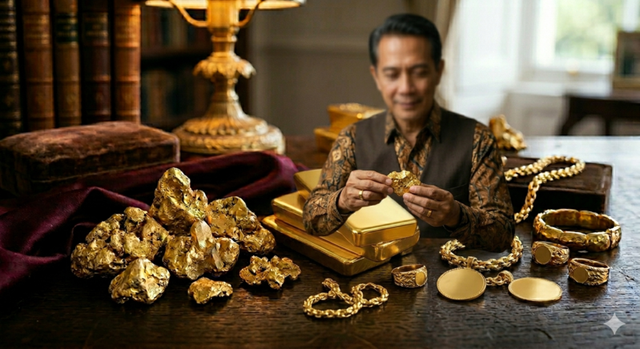 Ilustrasi : Investasi emas (Sumber : Gemini ai)