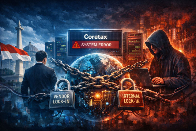 Negara, sistem, dan kendali: ketika teknologi berjalan, tetapi arah tidak lagi sepenuhnya di tangan negara (Digambar dengan AI).