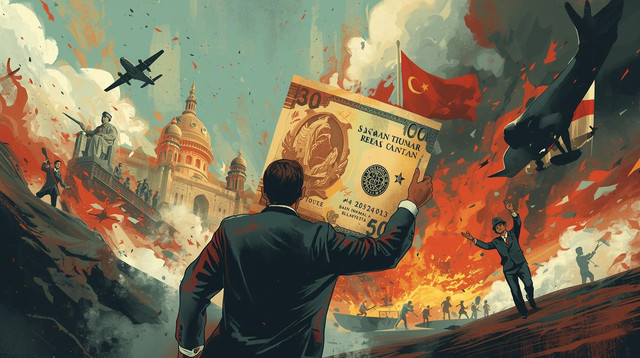 Ilustrasi: Rupiah Terjun Bebas Foto: Generated Canva AI
