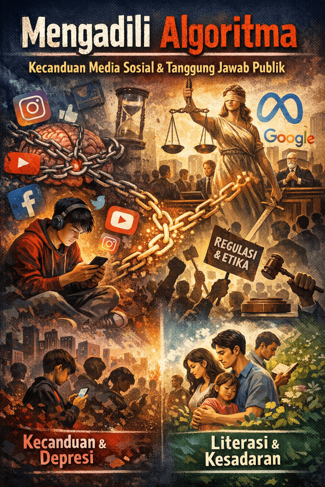 Ilustrasi - mengadili algoritma (Foto: AI/Pormadi)