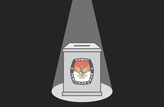 Ilustrasi kotak suara KPU. Sumber: Daviddwi10/shutterstock.com 