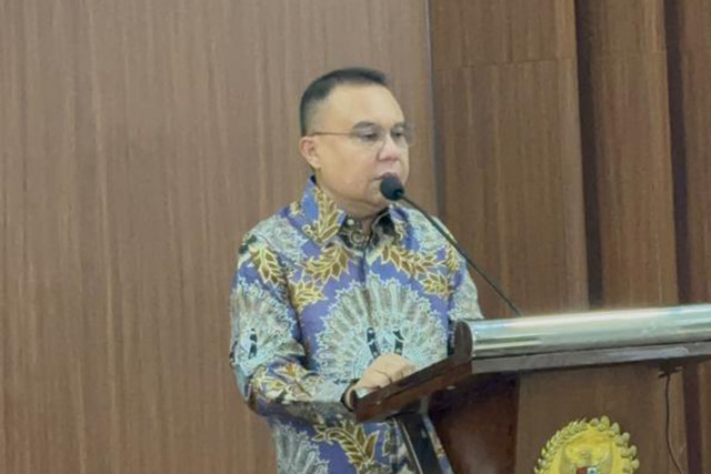 Wakil Ketua DPR RI, Sufmi Dasco Ahmad soal rencana harga BBM naik di DPR, Selasa (31/3/2026). Foto: Abid Raihan/kumparan
