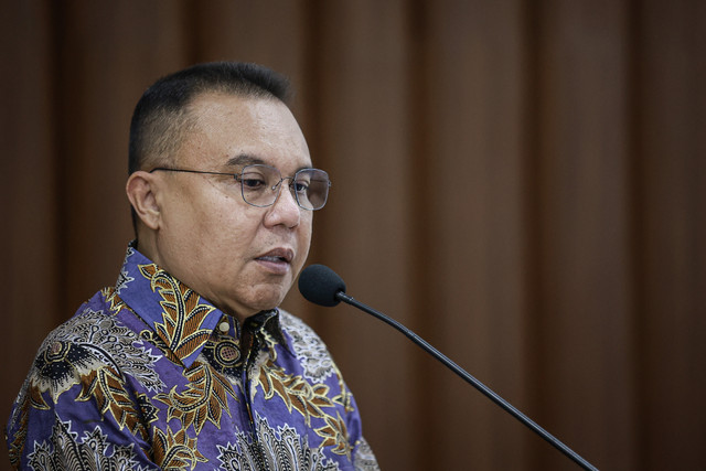 Wakil Ketua DPR Sufmi Dasco Ahmad, Selasa (31/3/2026). Foto: Dhemas Reviyanto/ANTARA FOTO