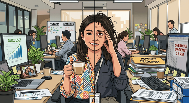 Ilustrasi pekerja. Generated by Gemini