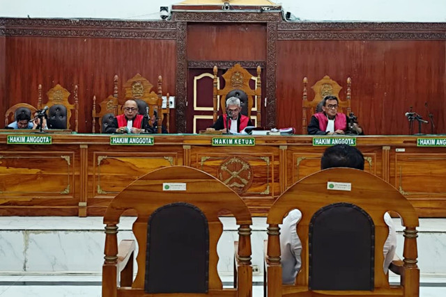 Amsal Sitepu dinyatakan tidak bersalah oleh Hakim Pengadilan Negeri Medan pada Rabu (1/4/2026). Foto: Amar Marpaung/kumparan