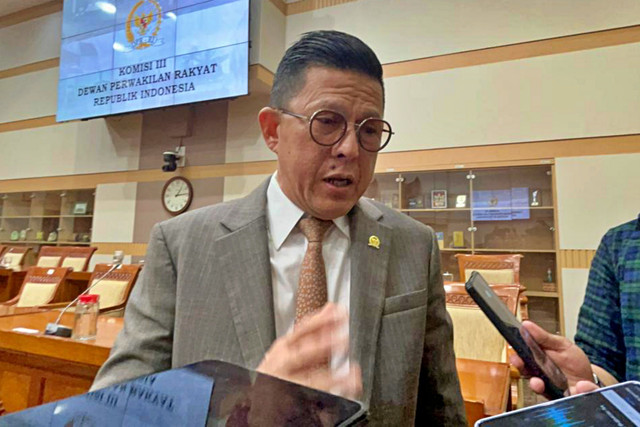Wakil Ketua Pansus RUU HPI sekaligus Anggota Komisi III DPR Soedeson Tandra di Kompleks Parlemen, Senayan, Jakarta, Rabu (1/4/2026). Foto: Nasywa Athifah/kumparan