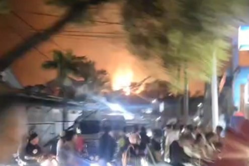 Kebakaran gudang gas elpiji di Mustikajaya, Bekasi, Rabu (1/4/2026). Foto: Dok. Istimewa
