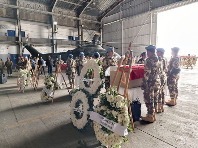 Proses repatriasi 3 prajurit TNI pasukan perdamaian yang gugur di Lebanon. Foto: Dok. PTRI New York