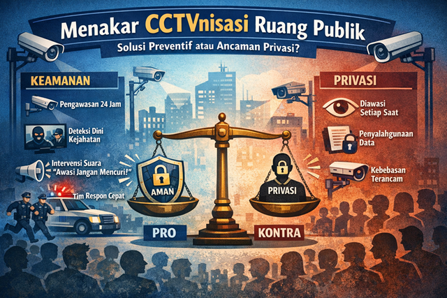 Ilustrasi CCTVnisasi (Sumber Gambar: ChatGPT AI)