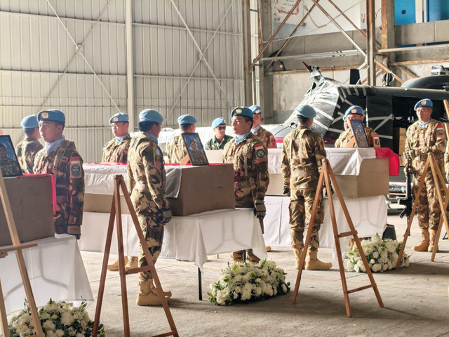 Di tengah konflik, Pemerintah pastikan pemulangan jenazah 3 personel penjaga perdamaian di Lebanon. Foto: Dok. Bakom RI