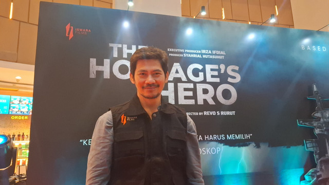Donny Alamsyah dalam konferensi pers film The Hostage's Hero.  Foto: Dok. Istimewa