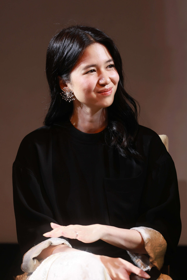 Artis Laura Basuki saat konferensi pers film Yohana di Plaza Indonesia, Jakarta, Jumat, (3/4/2026). Foto: Agus Apriyanto