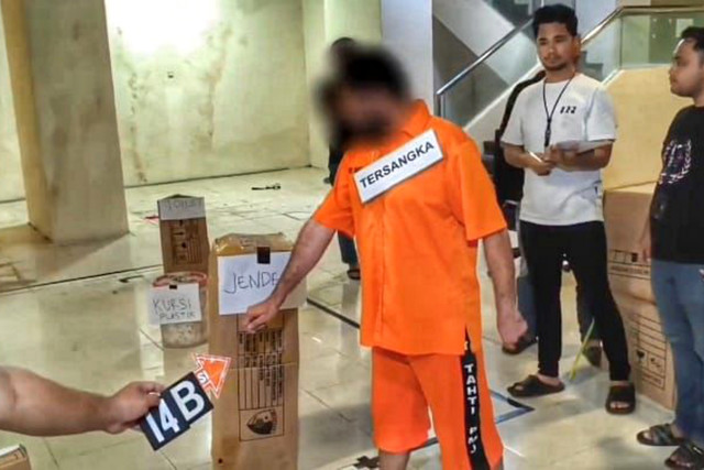 Rekonstruksi kasus pembunuhan Dwintha Anggary, cucu Mpok Nori oleh Resmob Polda Metro Jaya. Foto: Dok. Istimewa