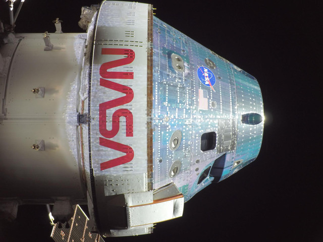 Orion, wahana antariksa yang menjadi kendaraan astronaut misi Artemis II untuk mengelilingi orbit Bulan. Foto: NASA