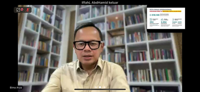 Wamendagri Bima Arya dalam Musrenbang RKPD Provinsi Kepri secara daring dari Jakarta, Senin (6/4/2026). Foto: Kemendagri RI