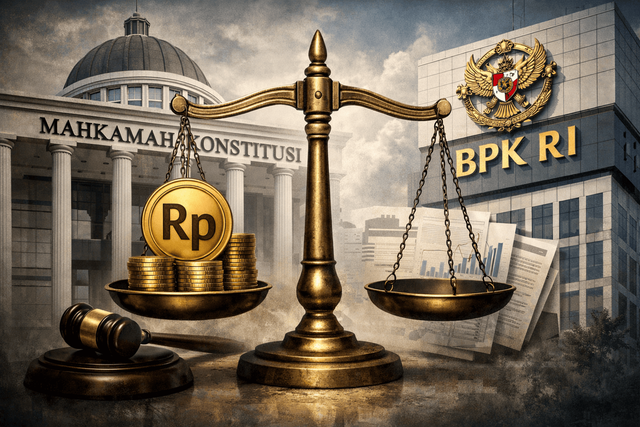 Gambar: Ilustrasi relasi Putusan MK, BPK, dan kerugian negara.Sumber: Freepik