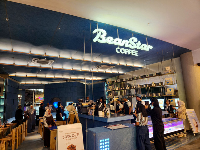BeanStar Coffee buka gerai baru di Mall Gandari City, Senin (6/4/2026). Foto: Ela Nurlaela/kumparan