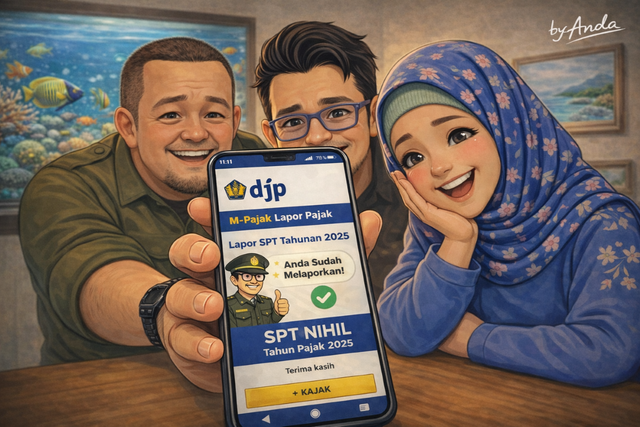 Pemanfaatan Aplikasi M-Pajak sebagai Solusi Lapor SPT. Sumber: Anda