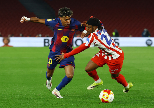 Ilustrasi Barca vs Atletico Madrid Tayang di TV Mana, Foto: Albert Gea/REUTERS/kumparanBOLA