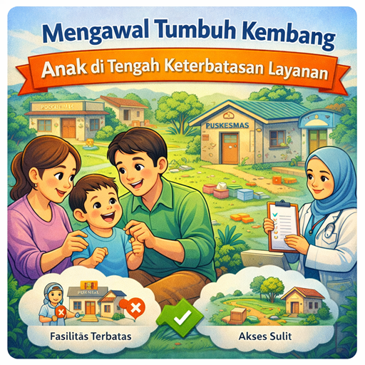 Ilustrasi Mengawal Tumbuh Kembang Anak di Tengah Keterbatasan Layanan (Sumber Gambar: ChatGPT AI)