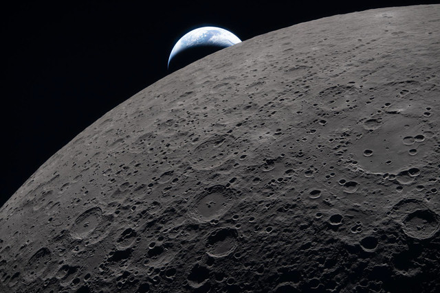 Momen awak misi Artemis II mengabadikan momen Bulan di luar angkasa. Foto: Dok. NASA