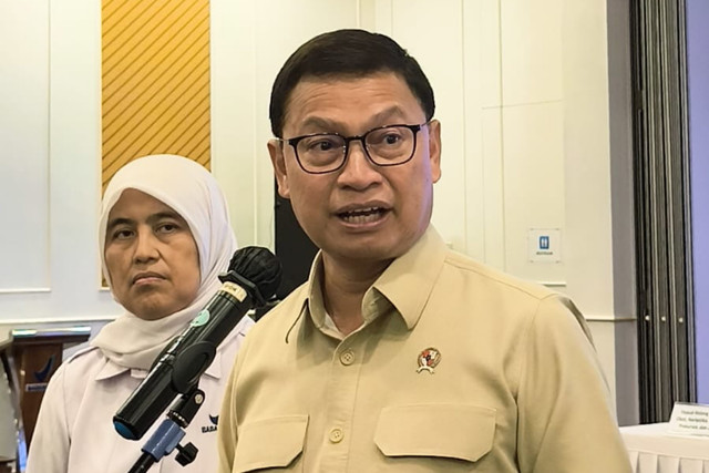 Kepala BPOM, Taruna Ikrar saat memberikan keterangan usai konferensi pers di Kantor BPOM RI, Jakarta, Rabu (8/4/2026). Foto: Jeni Ritanti/kumparan