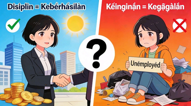 Ilustrasi disiplin atau keinginan. Foto: Dokumentasi pribadi