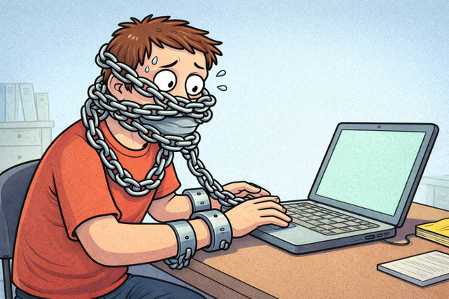 Ilustrasi Self-Censorship. Foto: Generated by AI