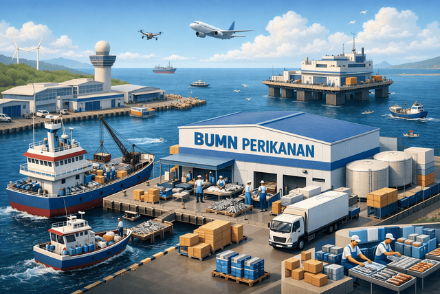 Ilustrasi BUMN Perikanan. Foto: Dokumentasi pribadi