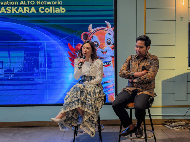 Konferensi pers PT ALTO Network di Habitate, Jakarta Selatan, Kamis (9/4/2026).
 Foto: Najma Ramadhanya/kumparan