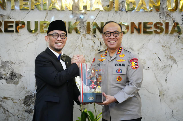 Pemerintah melalui Kementerian Haji dan Umrah Republik Indonesia bersama Kepolisian Republik Indonesia membentuk Satgas Pencegahan Haji Ilegal untuk melindungi jemaah dan menindak praktik ilegal pada Kamis (9/4/2026). Foto: Dok. Kemenhaj RI