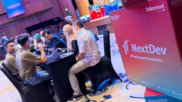 Telkomsel menggelar NextDev Summit 2026, acara puncak dari program NextDev ke-11, di Jakarta pada Kamis (9/4). Foto: Muhammad Fikrie/kumparan