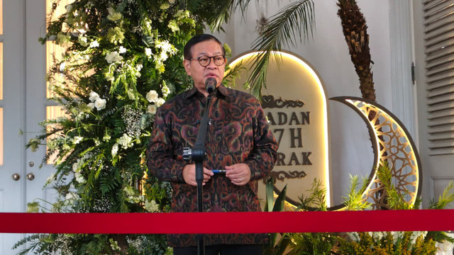 Gubernur Pramono Anung usai acara Intimate Dialogue: Kota Tua Update di Balairung, Balaikota DKI Jakarta (9/4/2026). Foto: Kevin Daniel/kumparan