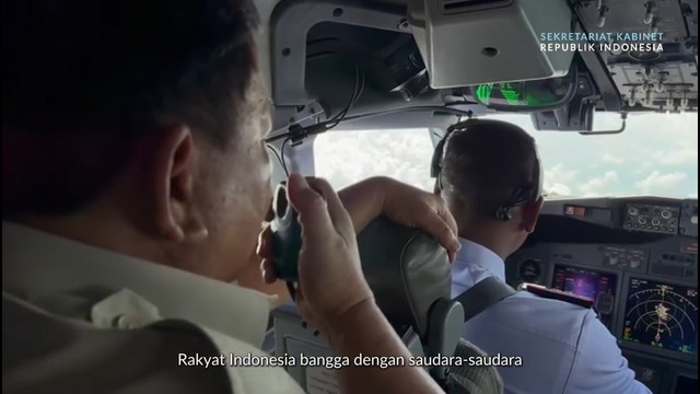 Presiden Prabowo ucapkan HUT TNI AU. Foto: Instagram/ @sekretariat.kabinet