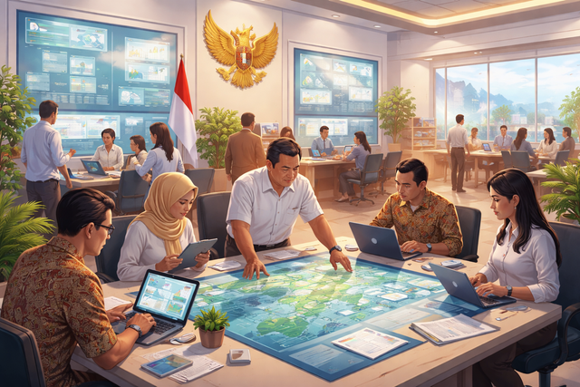 Kolaborasi lintas sektor menjadi kunci. Pemerintahan yang seamless tidak dibangun oleh satu institusi, tetapi oleh sistem yang bekerja bersama. Foto: Generated by AI