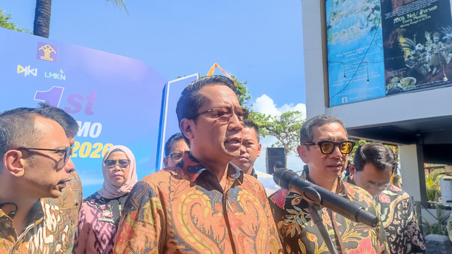 Menteri Hukum Supratman Andi Agtas dalam pertemuan LMK se-ASEAN di Bali, Jumat (10/4/2026).  Foto: Denita BR Matondang/kumparan