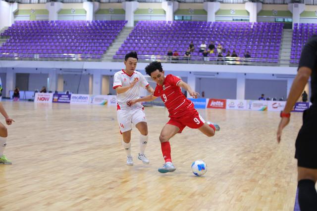Pertandingan Timnas Futsal Indonesia melawan Vietnam dalam pertandingan ASEAN Futsal Championship 2026 di Thailand, Jumat (10/4/2026). Foto: Dok. FFI
