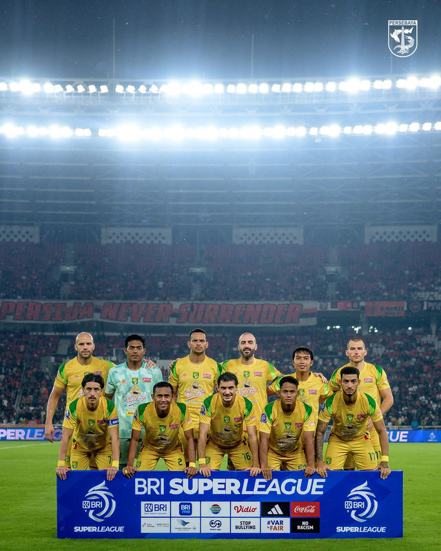 Pertandingan Persija dan Persebaya dalam laga Super League di Stadion Gelora Bung Karno, Jakarta, Sabtu (11/4/2026). Foto: Dok. Instagram @officialpersebaya