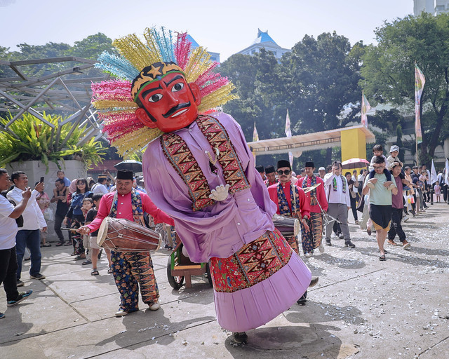 Suasana Perhelatan Lebaran Betawi 2026 pada Sabtu (11/4/2026). Foto: Jamal Ramadhan/kumparanNEWS (Ilustrasi Acara di Lapangan Banteng Hari Ini 12 April 2026. Foto: kumparanNEWS)