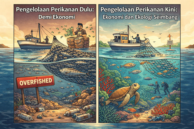 Ilustrasi Pengelolaan Perikanan laut (Foto: Moh Nur Nawawi)