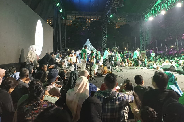 Suasana Lebaran Betawi 2026 di Lapangan Banteng, Jakarta Pusat, Minggu (12/4/2026). Foto: Nauval Pratama/kumparan