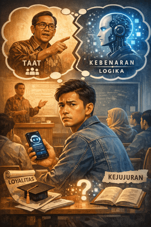 Pertentangan batin. (Sumber: Copilot)