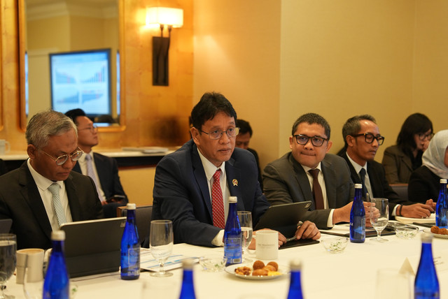 Menteri Keuangan Purbaya Yudhi Sadewa di Peninsula Hotel New York, pada Senin (13/4). Foto: Dok. Kementerian Keuangan