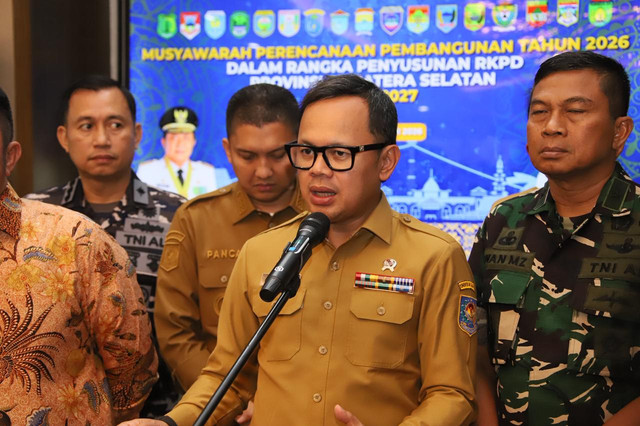 Wamendagri Bima Arya menghadiri Musrenbang Rencana Kerja Pemerintah Daerah (RKPD) Provinsi Sumatera Selatan Tahun 2027 yang diselenggarakan di Griya Agung, Kota Palembang, Sumsel, Selasa (14/4/2026). Foto: Kemendagri RI