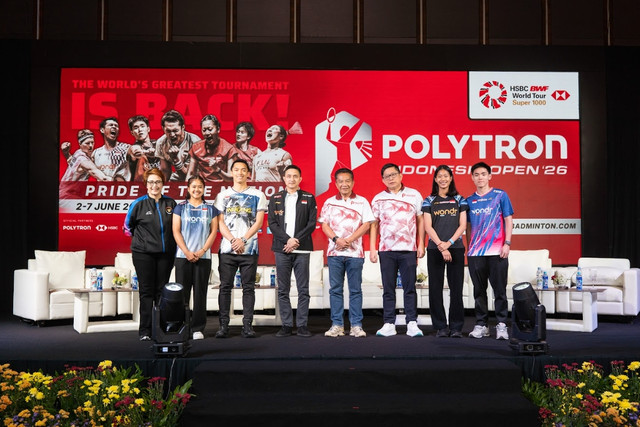 Konferensi pers Polytron Indonesia Open 2026 di Jakarta, Selasa (14/4/2026). Foto: Indonesia Open